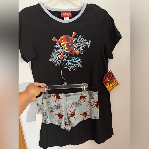 Disney Black and Gray Pirates Pajama Set - Picture 1 of 13
